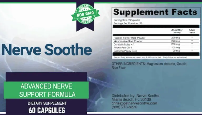 Nerve Soothe Ingredients